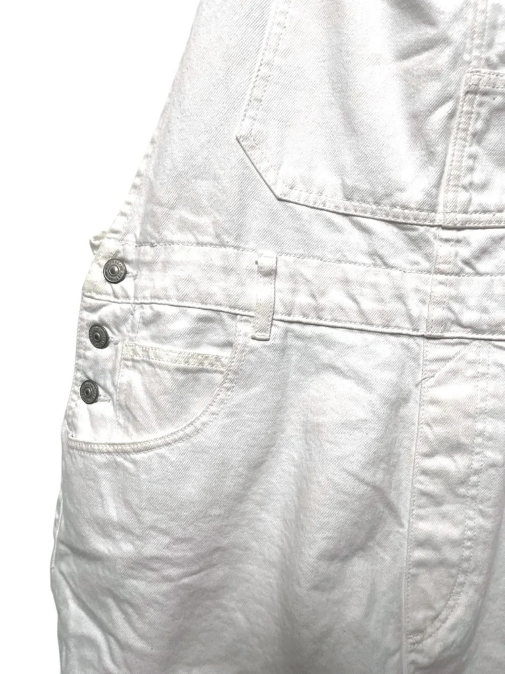 NWT FREE PEOPLE Ziggy Shortalls in Optic White XL - Picture 3 of 9